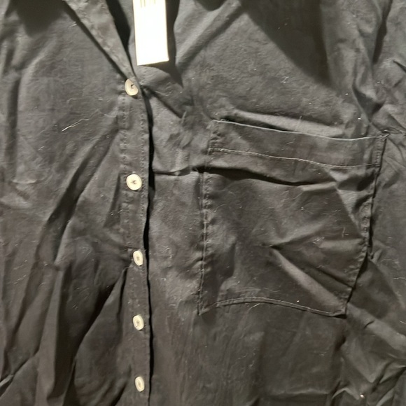 Maeve Midnight Black Button-Down Midi Dress - Picture 3 of 8